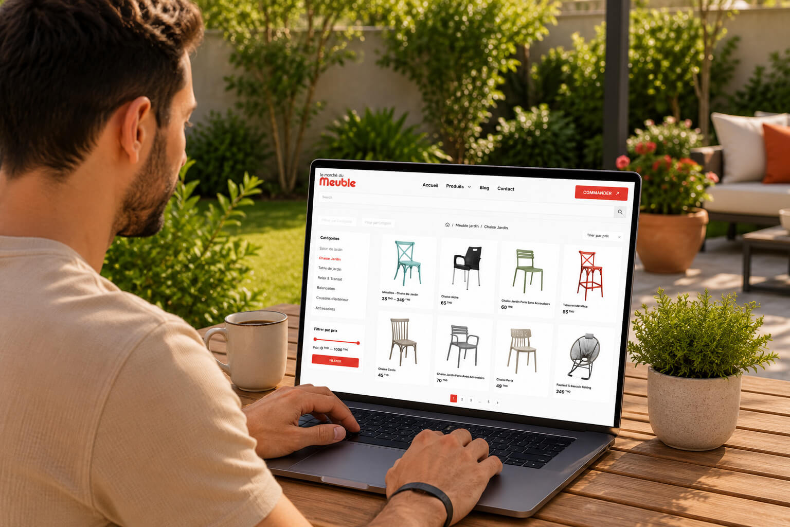 livraison chaise de jardin à tunis